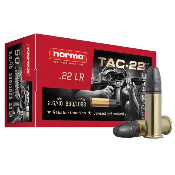 Norma Tac-22 22 LR 40gr LRN 1083fps