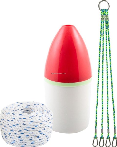 Danielson Crab Trap Float Set w/Float w/glow ring, Line and Harness