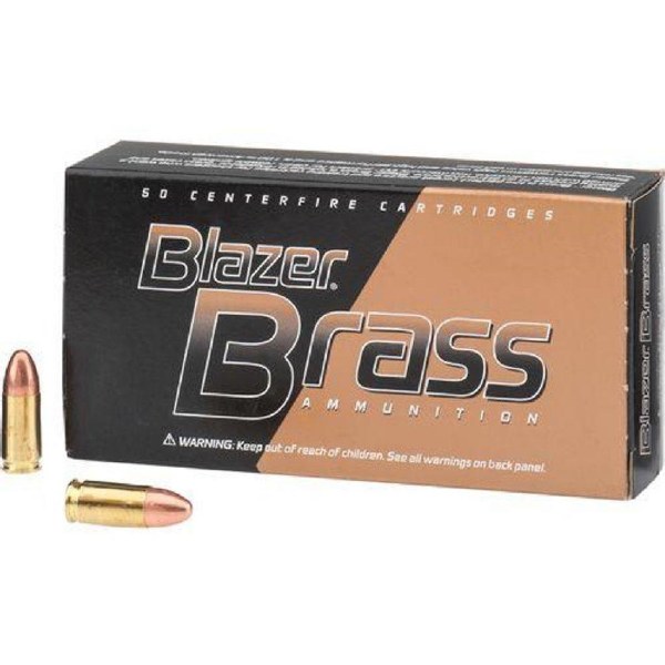CCI Blazer Brass 9mm Luger 124gr FMJ 50ct