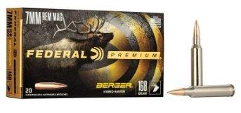 Federal Premium 7mm Rem Mag 168gr Berger Hybrid Hunter