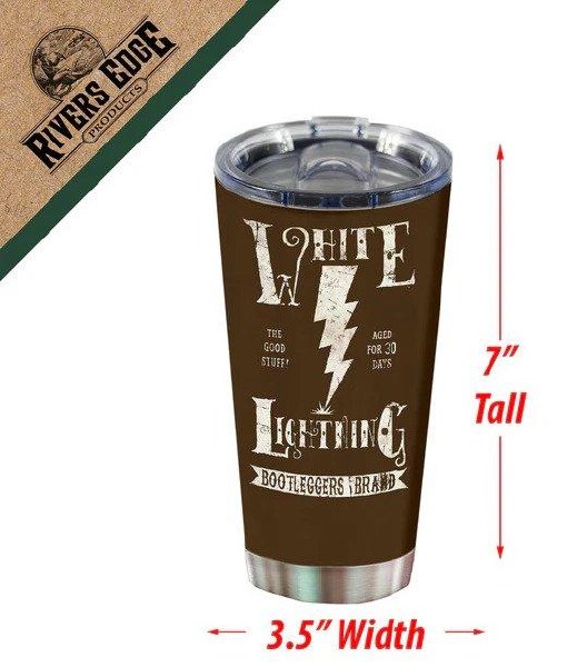 Rivers Edge Tumbler 20oz - White Lightning Bootlegger