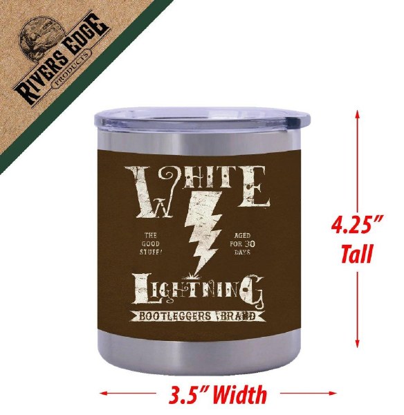 Rivers Edge Tumbler 10oz White Lightning Bootlegger
