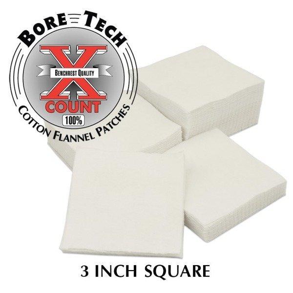 Bore Tech Cotton Patch 3" Square 250pk