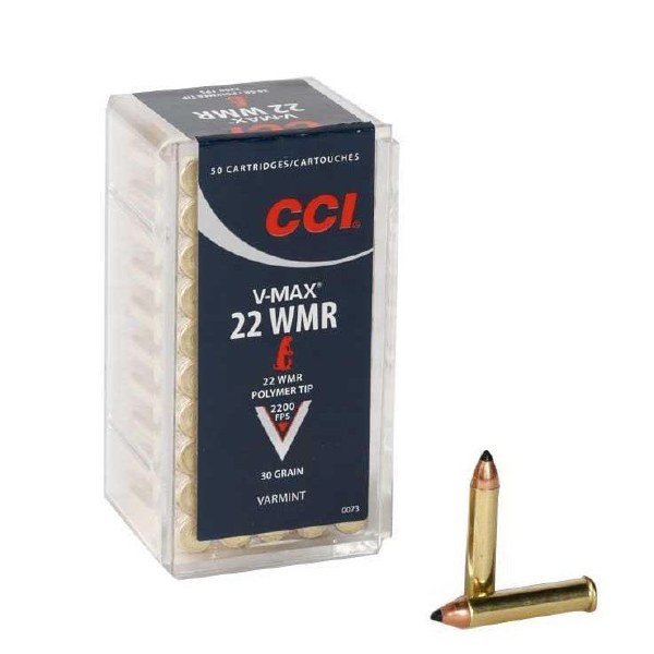CCI 22 WMR V-Max Varmint 30gr Polymer Tip 2200fps