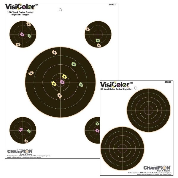Champion Visi Color 5" Double Bull 10pk Targets