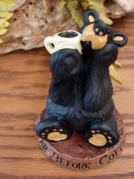 Bearfoots Figurine Bear Before Coffee