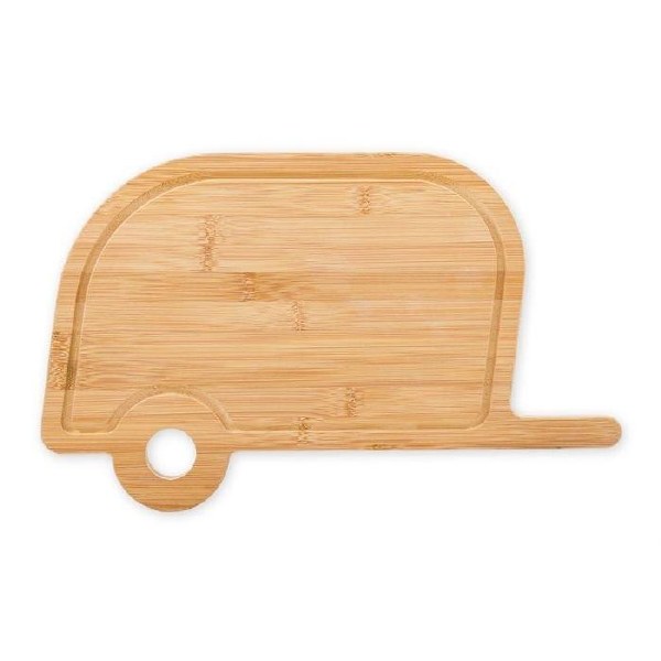 CAMCO Life Is Better At The Campsite Bamboo Cutting Board Retro Trailer