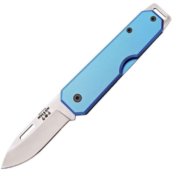 Bear & Sons Knives 110BL Aluminum Slip Joint Folder 3.8 Blue