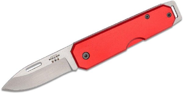 Bear & Sons Knives 110RD Aluminum Slip Joint Folder 3.8" Red