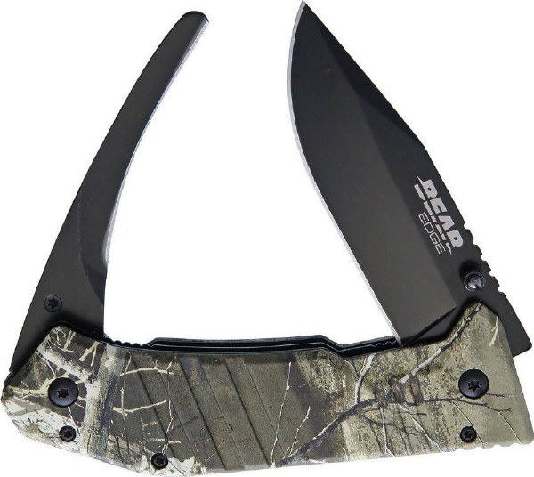 Bear & Sons Knives 61522 Edge Skinner/Gut Hook 5" Camo