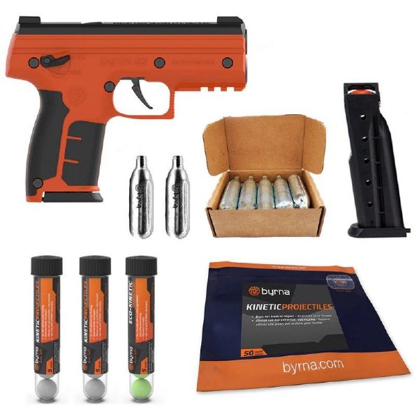 Byrna Kinetic SD Launcher CO2 Pistol Kit - Orange