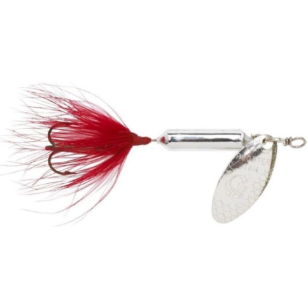 Yakima Wordens Rooster Tail Dressed 1/4oz Metallic Silver Red