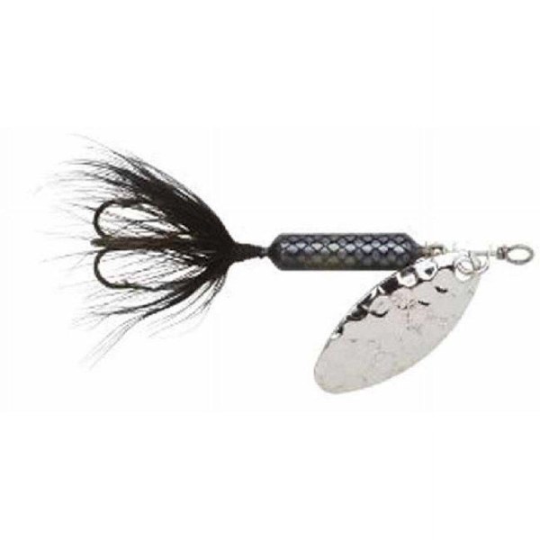 Yakima Wordens Rooster Tail Dressed 3/4oz Black Pearl