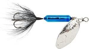 Yakima Wordens Rooster Tail Dressed 1oz Mettalic Blue