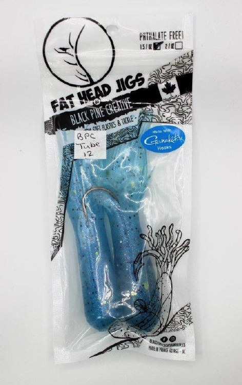 Black Pine Creative 5" Tube Jig 1.5oz 2pk Glow Yukon Blue