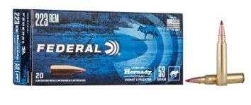 Federal Varmint 223 Rem 53gr Hornady V-Max 20rnd