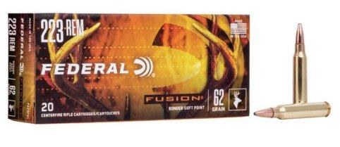 Federal Fusion 223 Rem 62gr Bonded Soft Point 20rnd