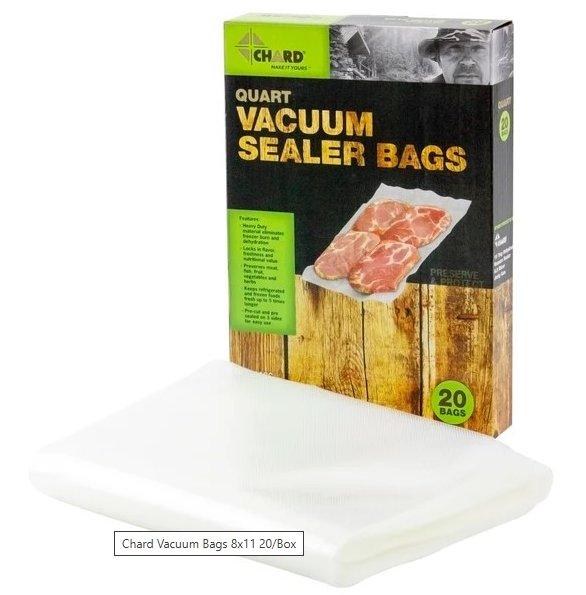 Chard Vacuum Sealer Bag Quart 8"x11" 20ct