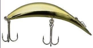 Yakima Flatfish T-50 Metallic Gold Treble