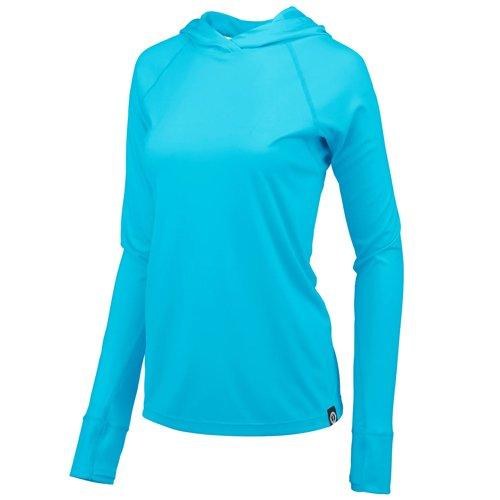 Mustang Women's Adelphi UV Hooded Long Sleeve BlueFin Large