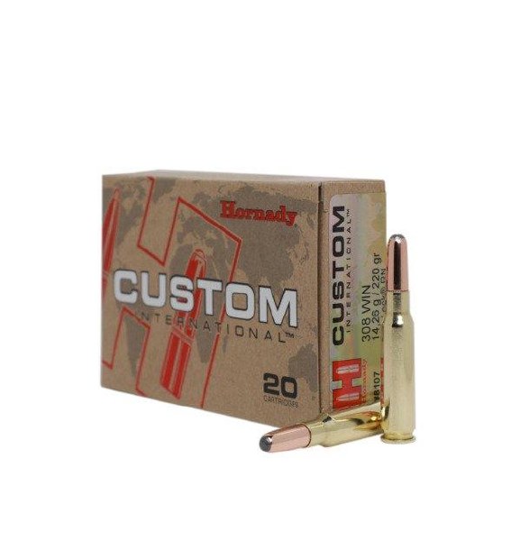 Hornady Custom 308win 220gr Interlock RN