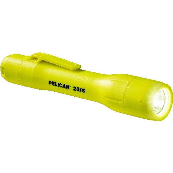 Pelican 2315 Flashlight 115 Lumens AA Battery w/Helmet Mount Hi-Vis Yellow