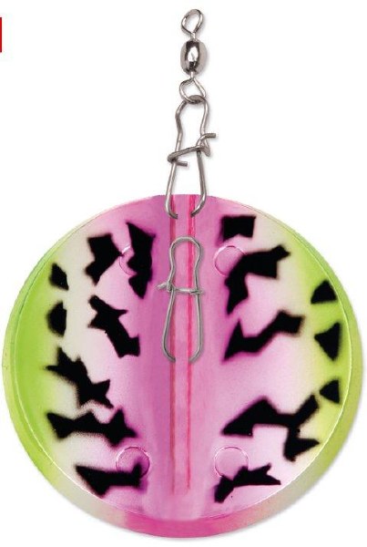 Luhr Jensen Dipsy Diver Sz 0  Watermelon Tiger Silver Bottom