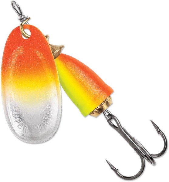 Blue Fox Classic Vibrax #2 Northern Lights UV Orange Charetreuse 3/16oz