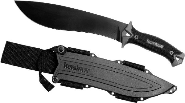 Kershaw Camp 10 Machete Black 10" Recurve Blade w/Sheath
