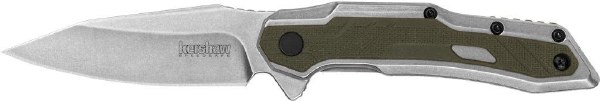 Kershaw Salvage Folder Silver/Moss w/Pocket Clip