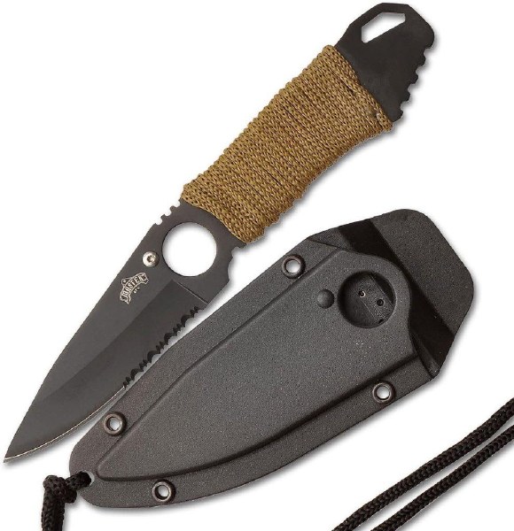 Master USA Neck Knife Fixed Blade 6.75" Green