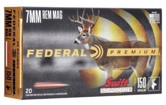 Federal Premium 7mm Rem Mag 150gr Swift Scirocco II 20rnd