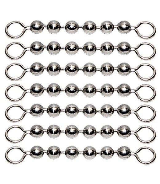 Angler NS-02B-2 Bead Chain Swivel 6 Bead 35lb  2pk