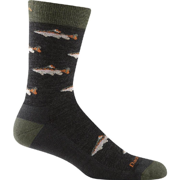 Darn Tough Lifefstyle 6085 Spey Fly Micro Crew  Charcoal Medium