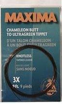 Maxima Tippet Knotless Tapered Leader 9' 0X Chameleon Butt to Ultragreen