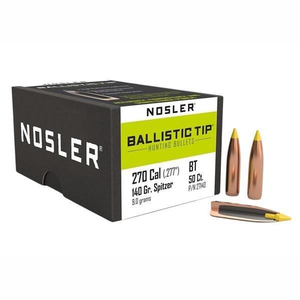 Nosler 270cal 140gr Ballistic Tip Hunting Spitzer 50ct
