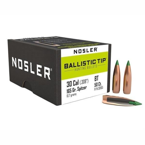 Nosler 30cal 165gr Ballistic Tip Hunting Spitzer 50ct