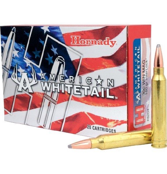 Hornady American Whitetail 300 Win mag 180gr Interlock 82044