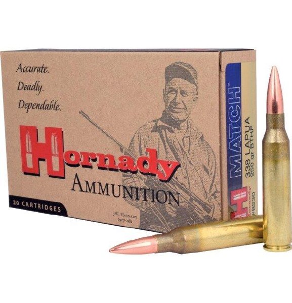 Hornady Match 338 Lapua 250gr BTHP 8230