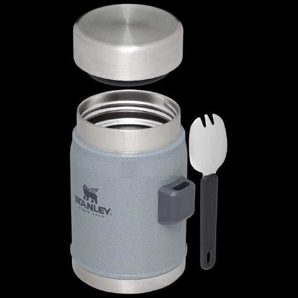 Stanley Legendary Classic Food Jar 14oz Hammertone Silver