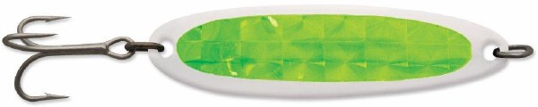 Luhr Jensen Krocodile 3/4oz Chrome Flourescent Green Prism-Lite
