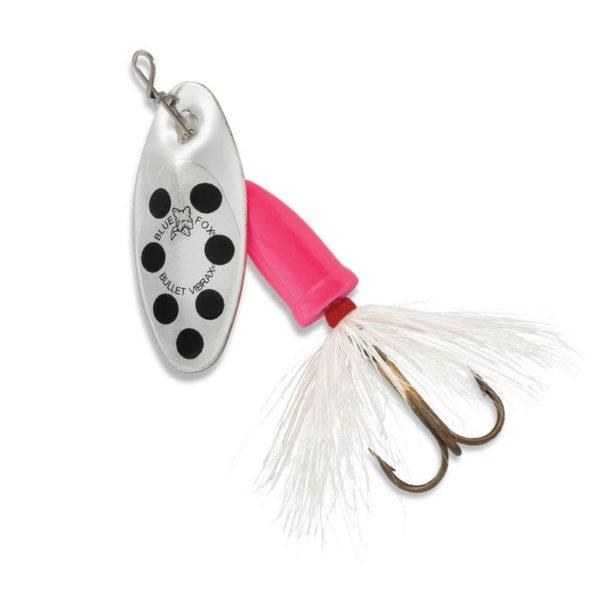 Blue Fox Vibrax Bullet Fly #1 Silver Hot Pink 3/16oz