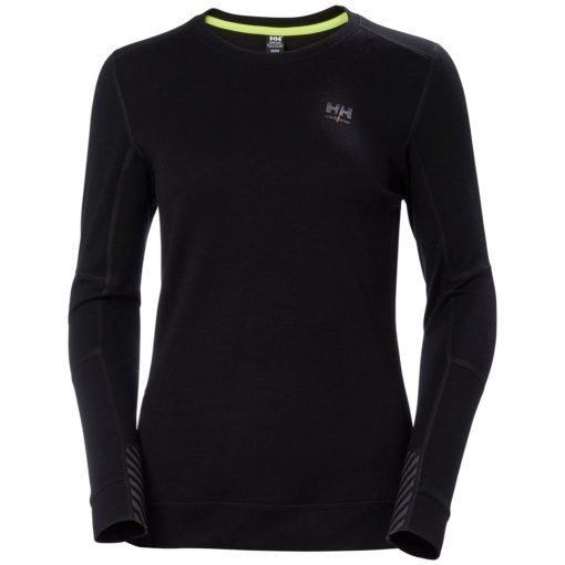 Helly Hansen Womens Lifa Merino Crewneck 75209 Black Extra Small