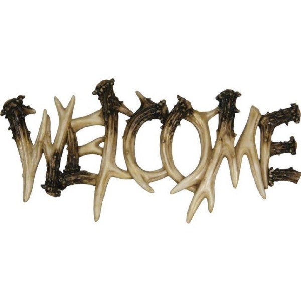 Rivers Edge Welcome Sign Deer Antler