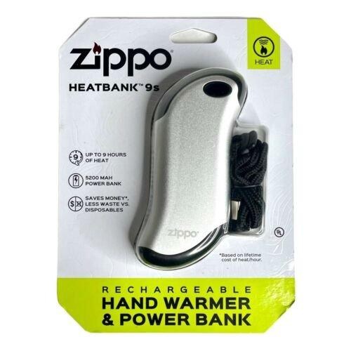 Zippo Heatbank 9s Rechargable Hand Warmer Powerbank Silver