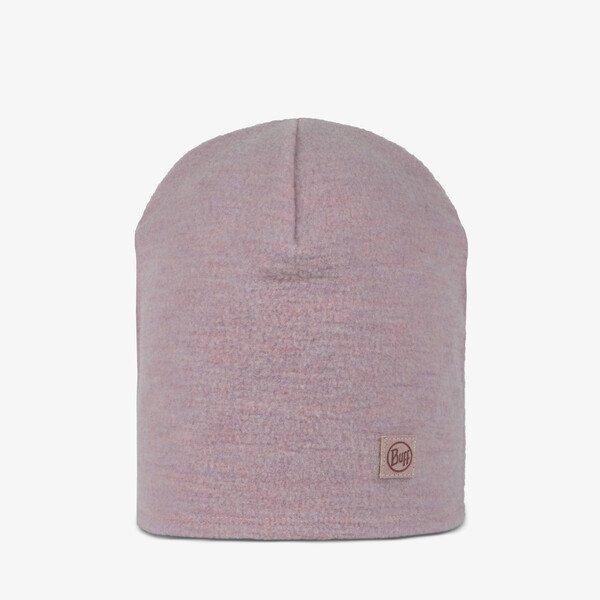 Buff Merino Fleece Beanie Solid Lilac Sand
