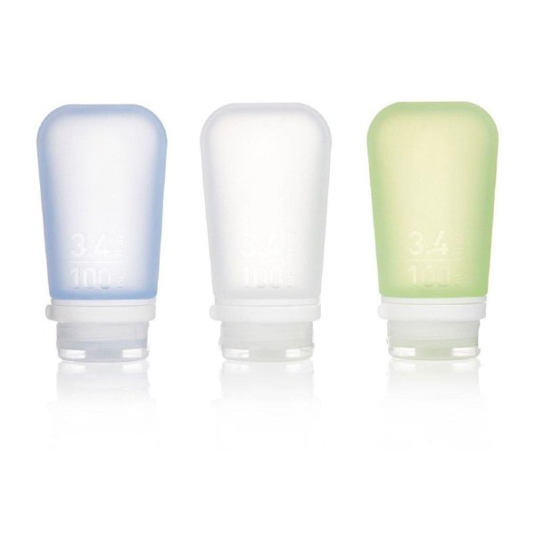 Human Gear Go Toob+ Large (100ml) 3pk Green/Clear/Blue