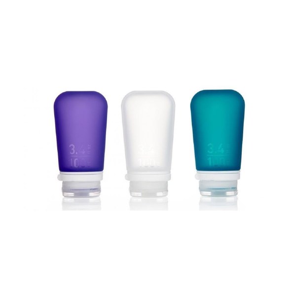 Human Gear Go Toob+ Large (100ml) 3pk Purple/Clear/Teal