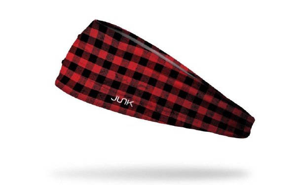 Junk Big Bang Lite Headband Redwood Buffalo Plaid