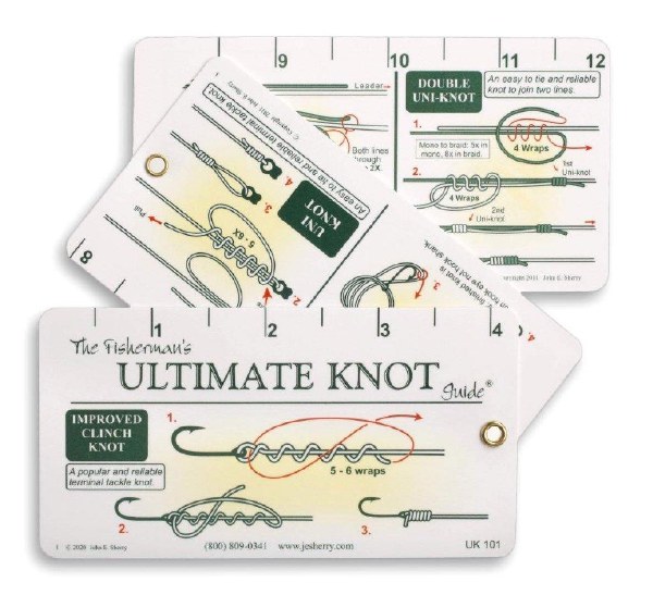Fishing Knot Waterproof Flip Book 10 Knots (Fold Out Ruler)